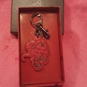 New Authentic Coach Disney Minnie key fob